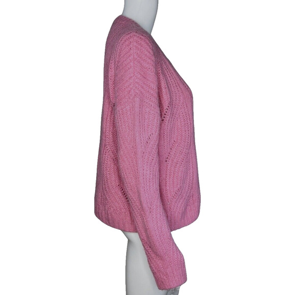 Madewell Sweater Womens Medium Pink Charley Pullover Alpaca Blend Cozy‎ Preppy - Picture 2 of 8